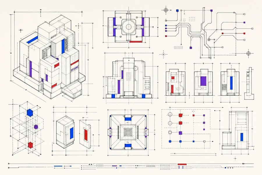 Technical blueprint sheet