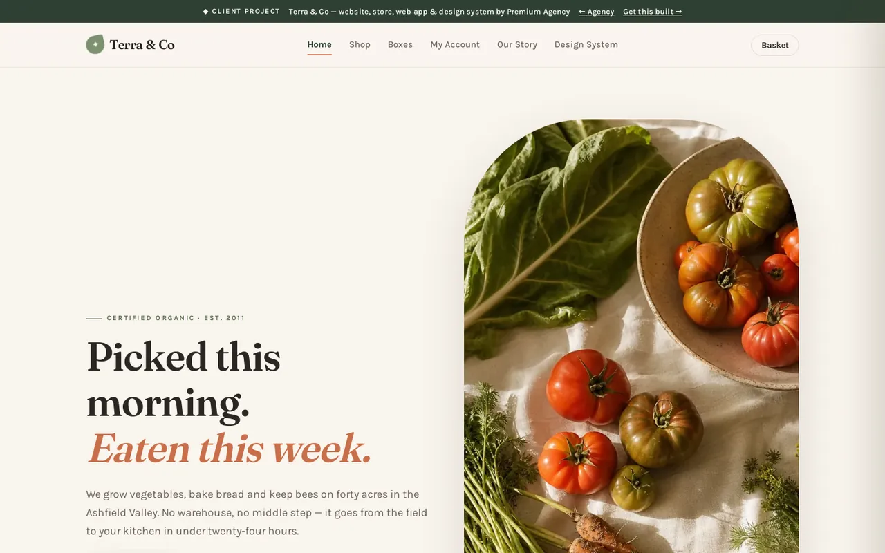 Terra & Co subscription homepage
